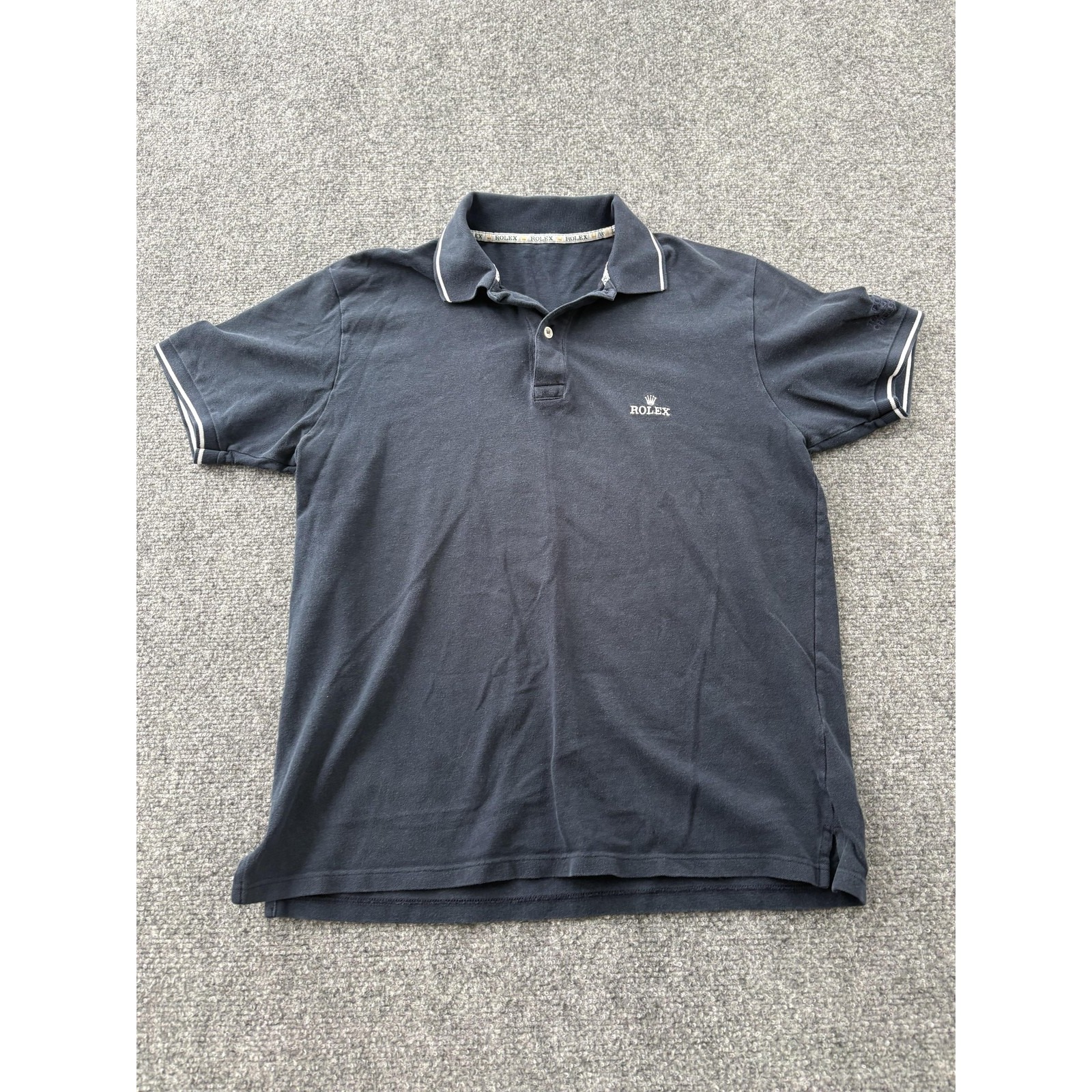 Rolex Polo Shirt Mens Small Blue Transatlantic Challenge 2005 Cotton Embroidered